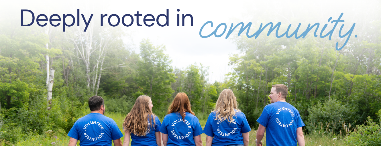 Deeply rooted in community. A group of volunteers for Park State Bank.