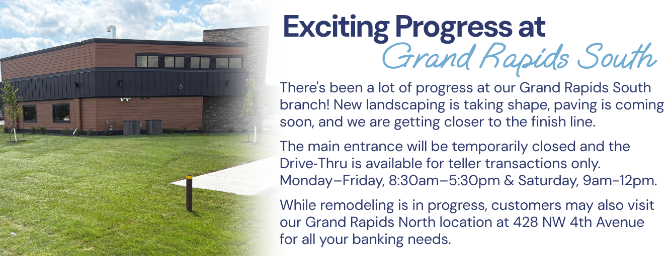 A picture of Grand Rapids South showing remodel progress.